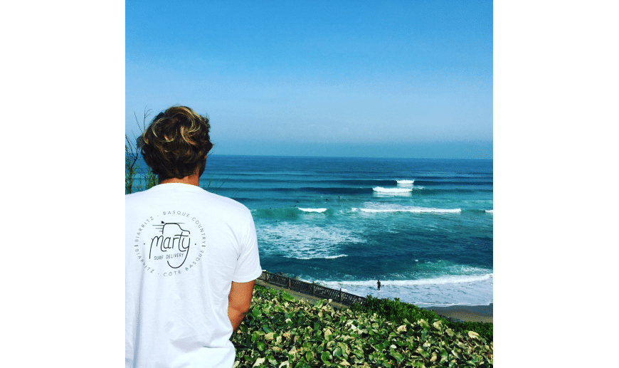 Plage de bidart centre pour surfer